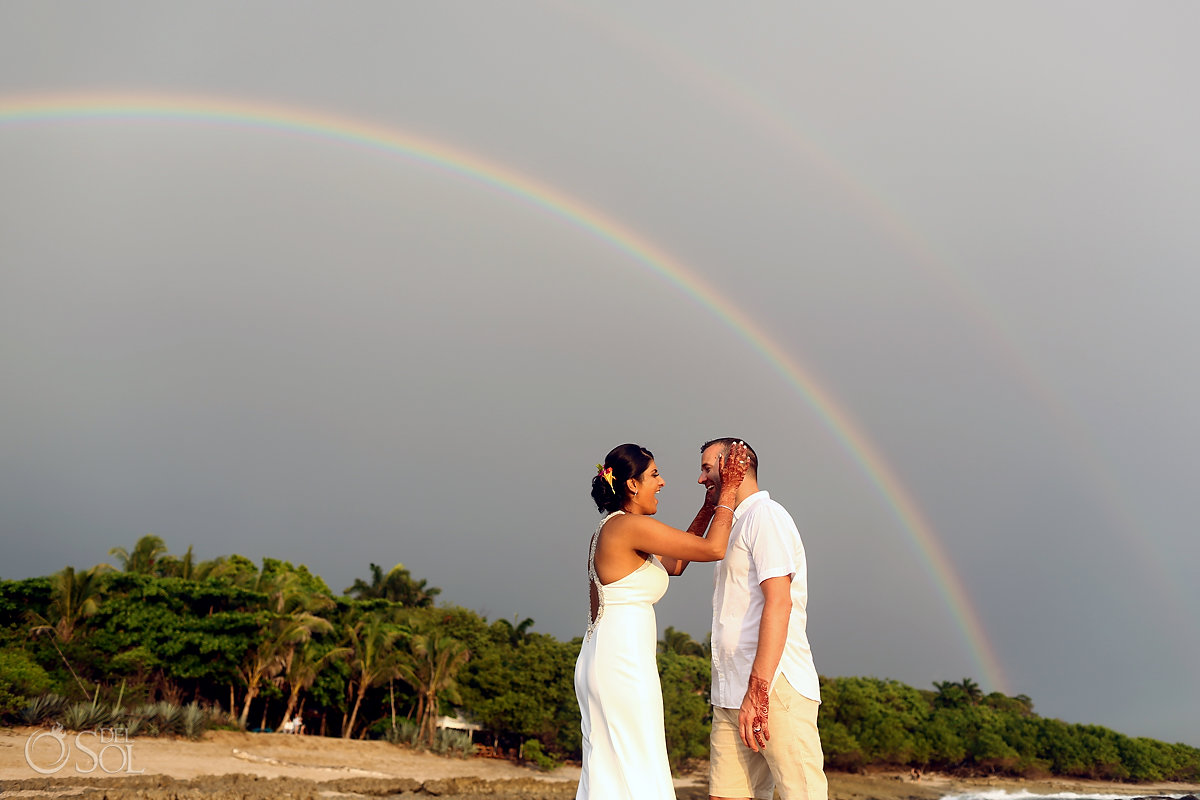 Groom and Bride sky Rainbow Guanacaste Costa Rica