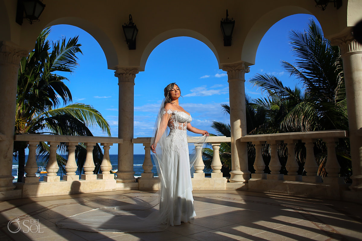 bride portrait Villa La Joya Wedding Riviera Maya Mexico 