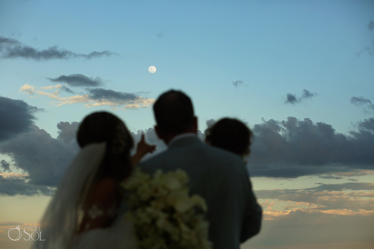 full moon on wedding day