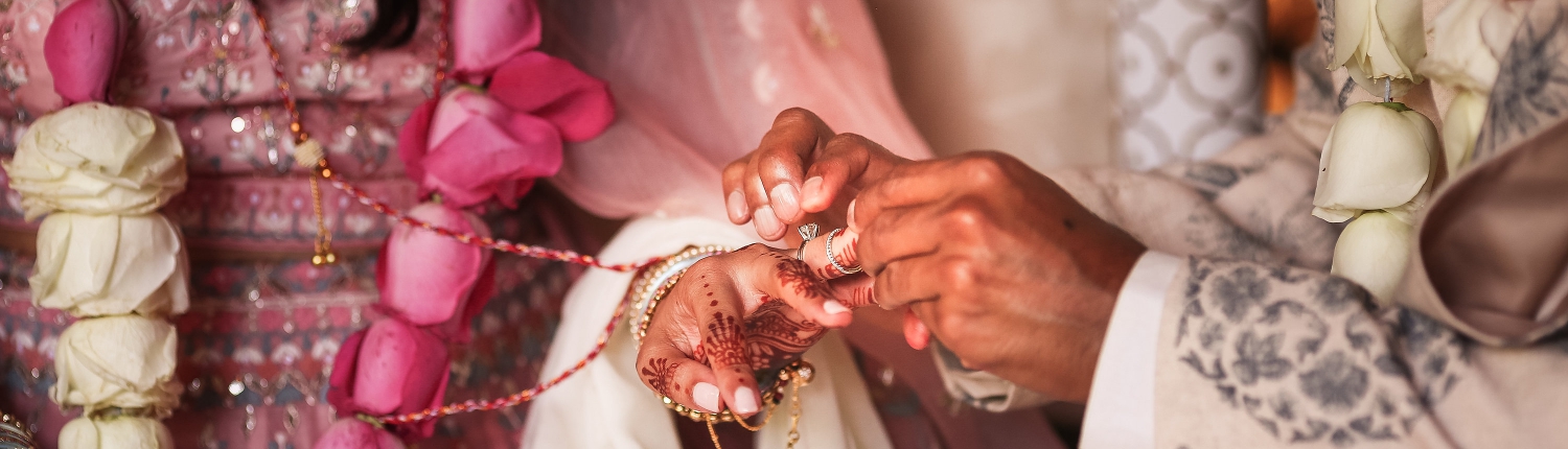Indian wedding ring exchange ceremony Dreams Tulum