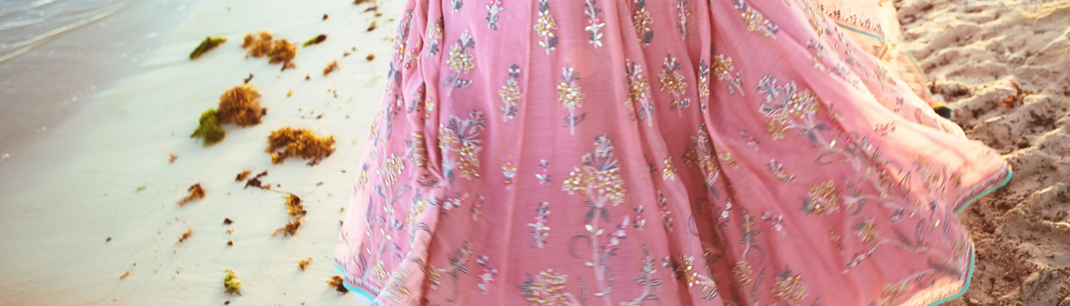 Indian pink wedding dress