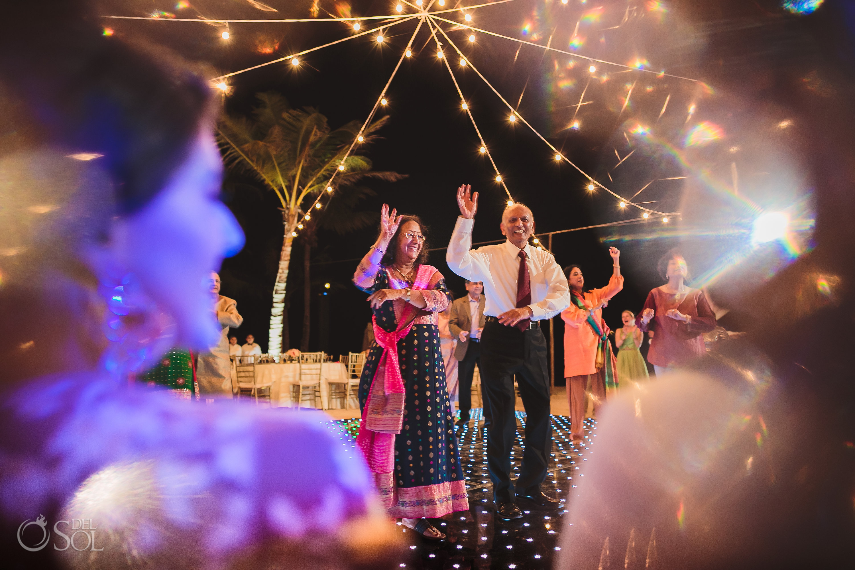 Indian wedding reception bollywood perfomance Dreams Tulum
