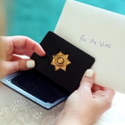 Love wedding letter groom gift detail sheriff badge