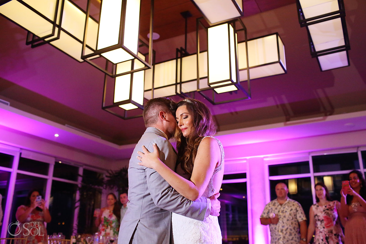 Just Married First Dance Now Jade Riviera Cancun Resort & Spa Bamboo Room Wedding Reception