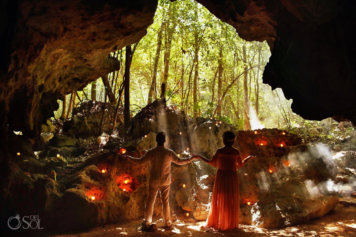 Elope In Mexico del sol photography cosmic ceremony in cenotes