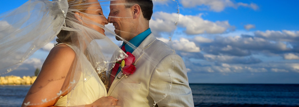 newly weds beach portraits Now Jade Wedding Puerto Morelos