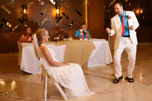 groom dance to bride wedding reception Now Jade Puerto Morelos