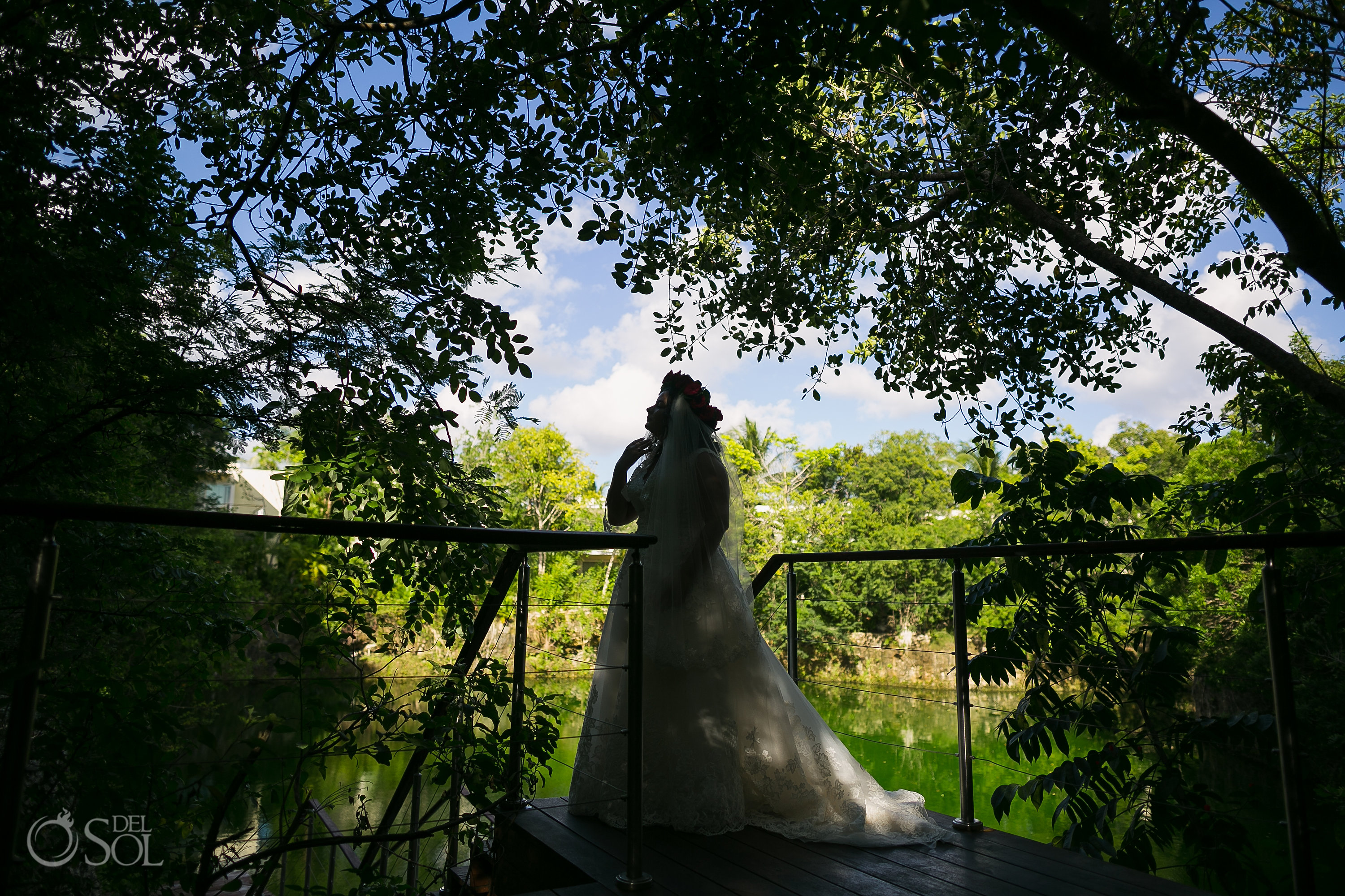 Bridal silhouette Nature Portrait Blue Dimond Cenote