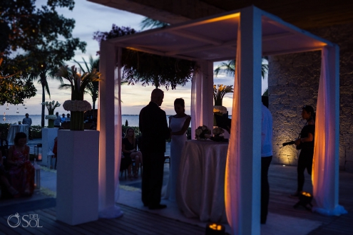 Cancun Sunset wedding ceremony Nizuc Akan Terrace