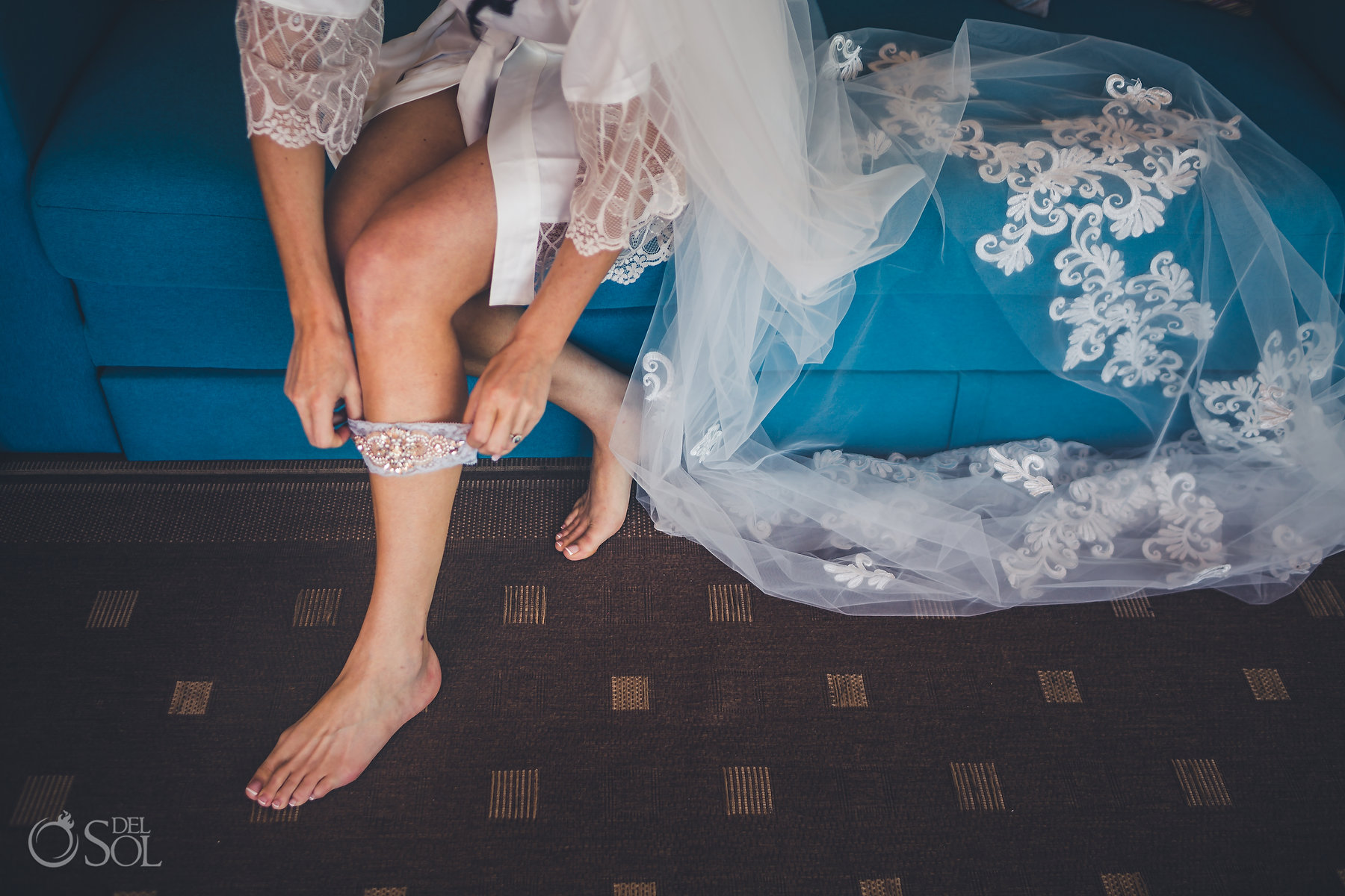 Something Blue Bridal Garter Hyatt Ziva Puerto Vallarta Wedding