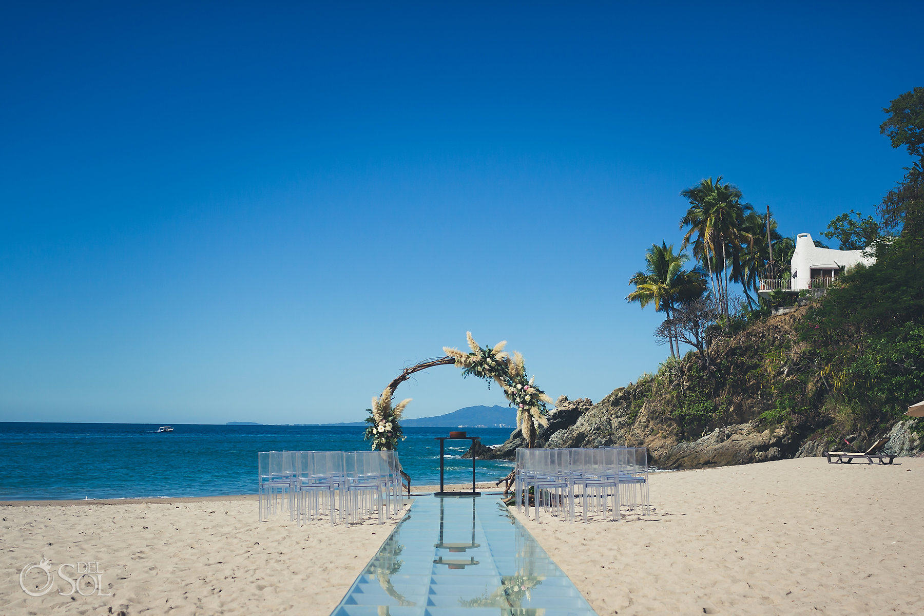 wedding circle decorations beach outdoor Hyatt Ziva Puerto Vallarta Wedding