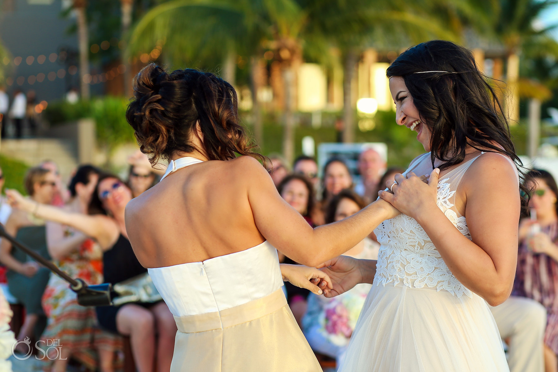 Documentary photography Lesbian Bridal ceremony Same Sex Nizuc Wedding