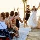 Newlyweds lesbian ceremony dresses Same Sex Nizuc Wedding