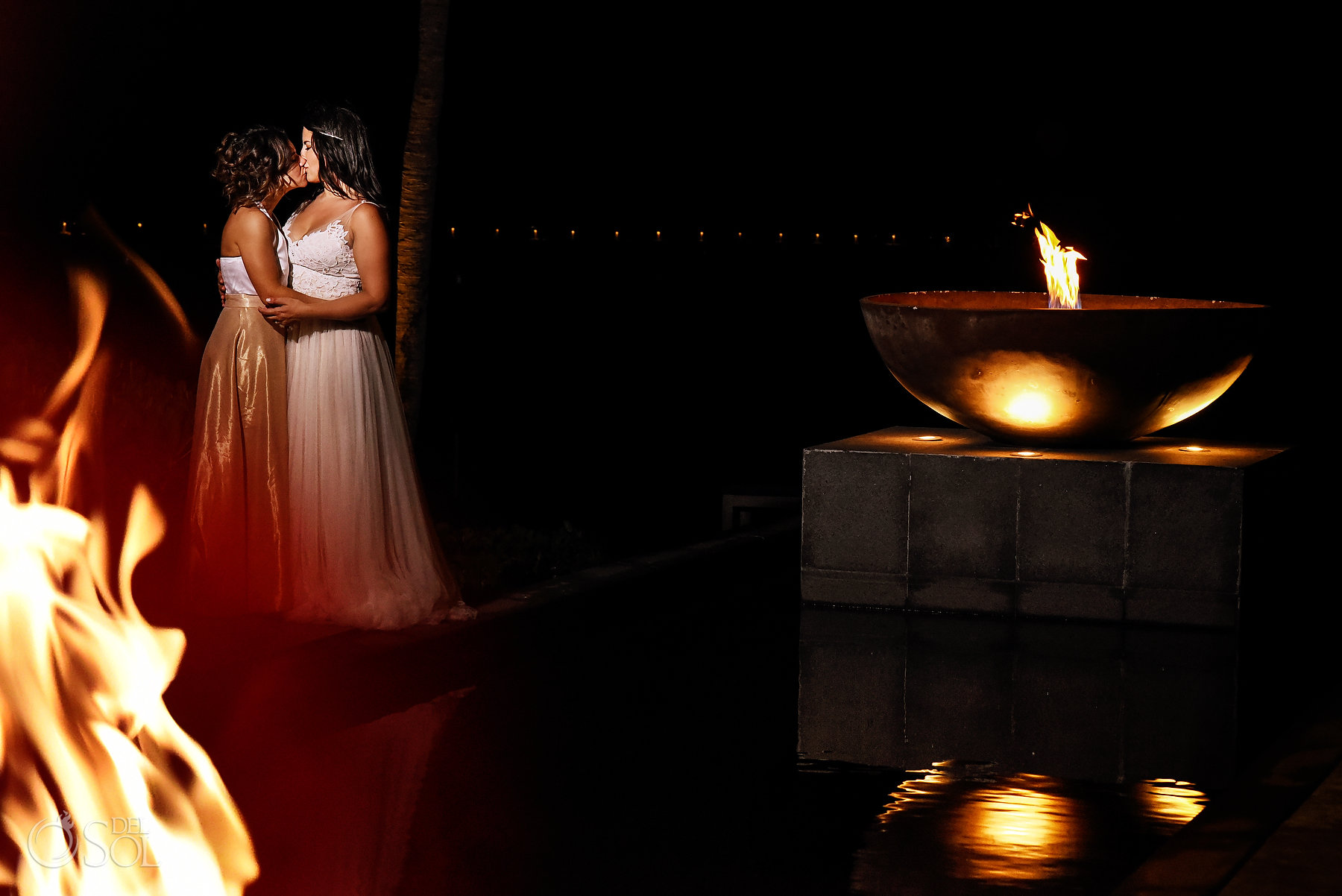 Sexy fire Photoshoot Lesbian Brides Same Sex Nizuc Wedding