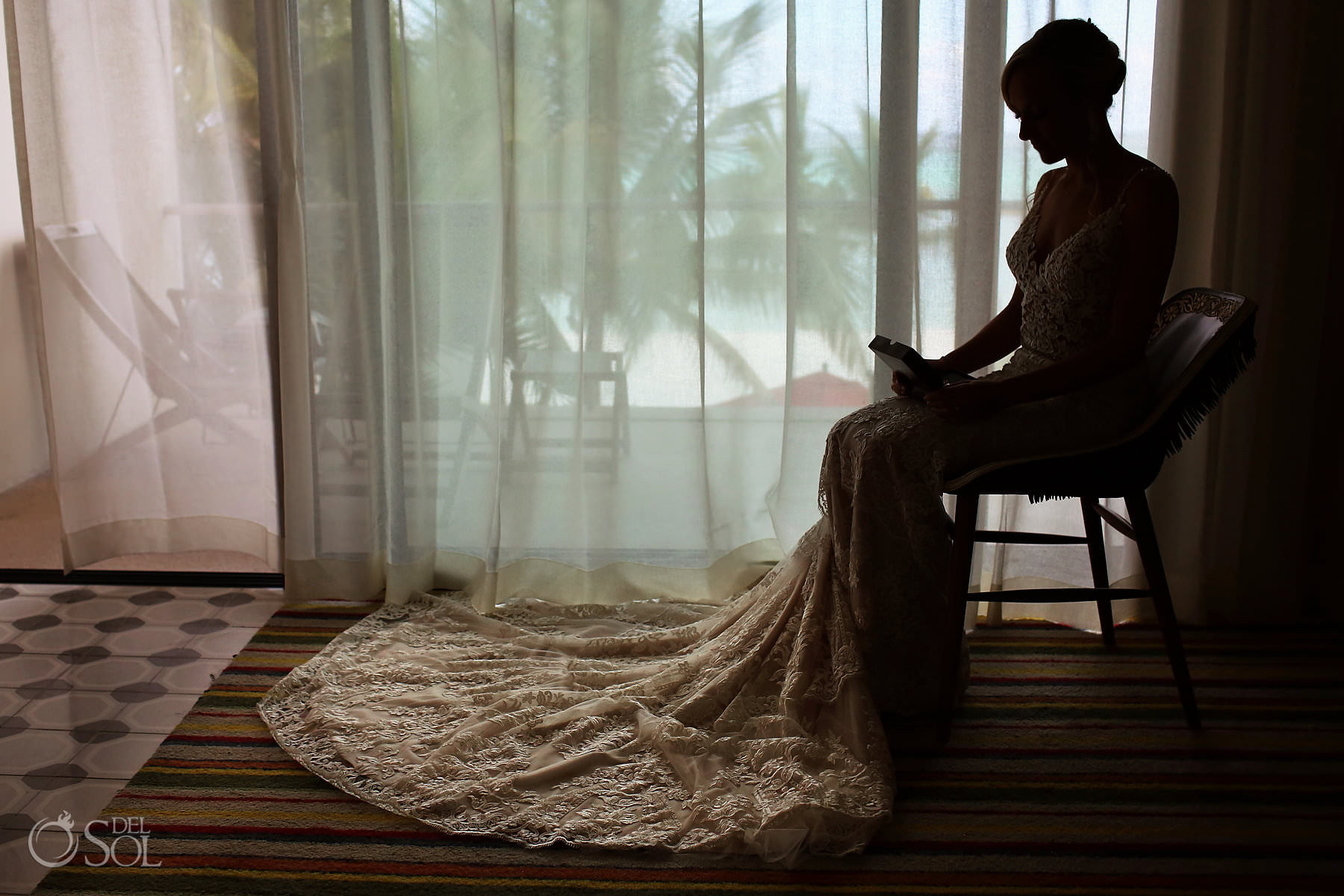 Andaz Mayakoba Wedding letter bride getting ready