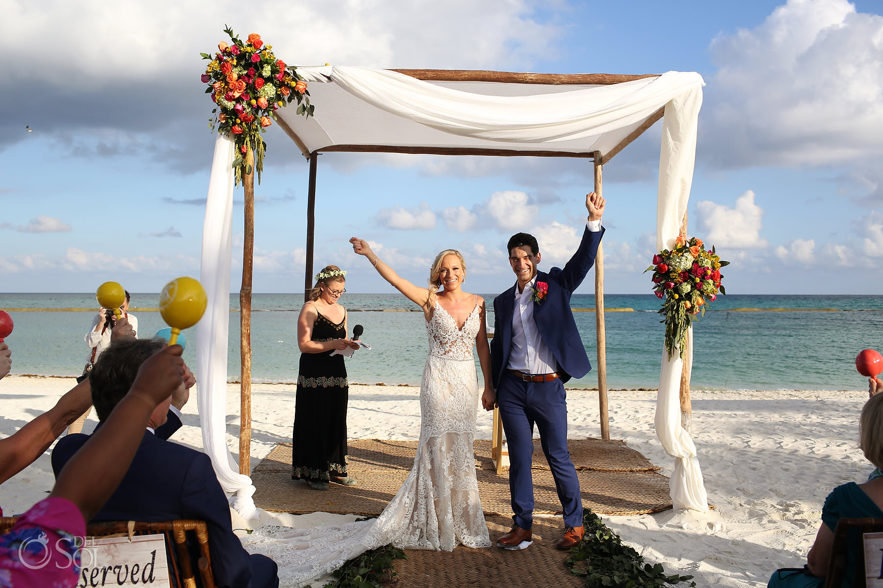 Andaz Mayakoba Wedding ceremony on the beach