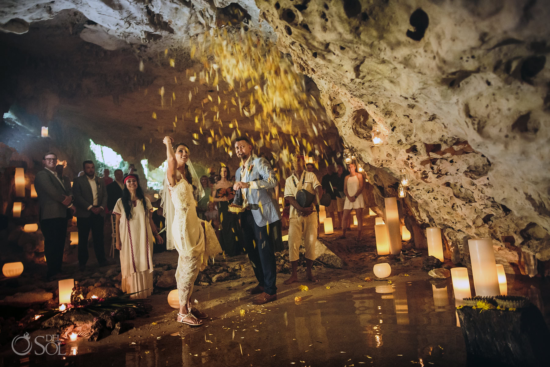 Cave Wedding flower ceremony