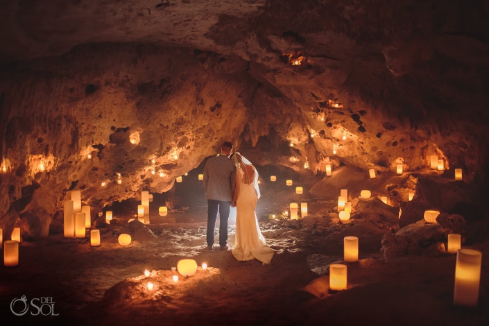 Cave Wedding Photography underground in Mexico