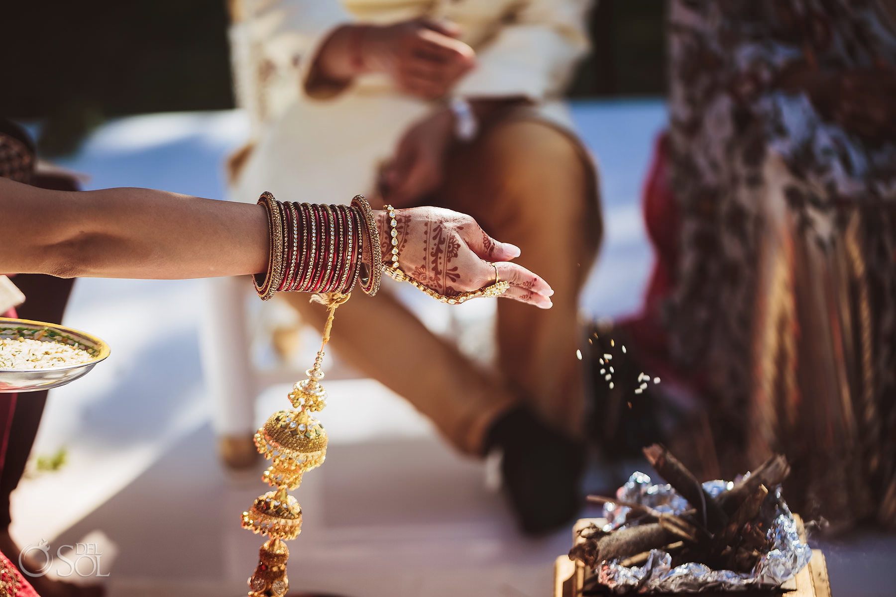 Mexico Indian Wedding tradition Laja Homa homam Dreams Tulum Riviera Maya