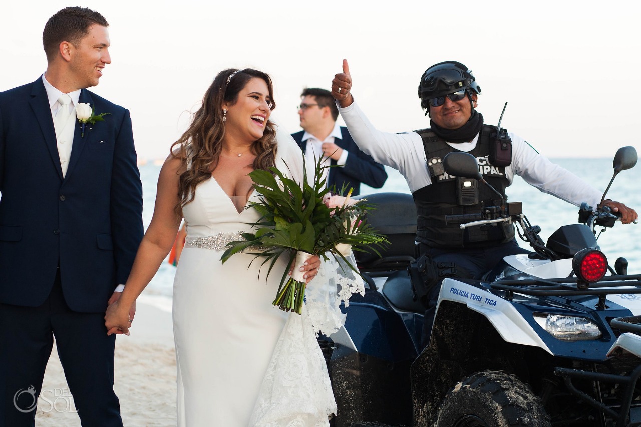 Safety in Mexico - Playa del Carmen Weddings are protected by the police 
