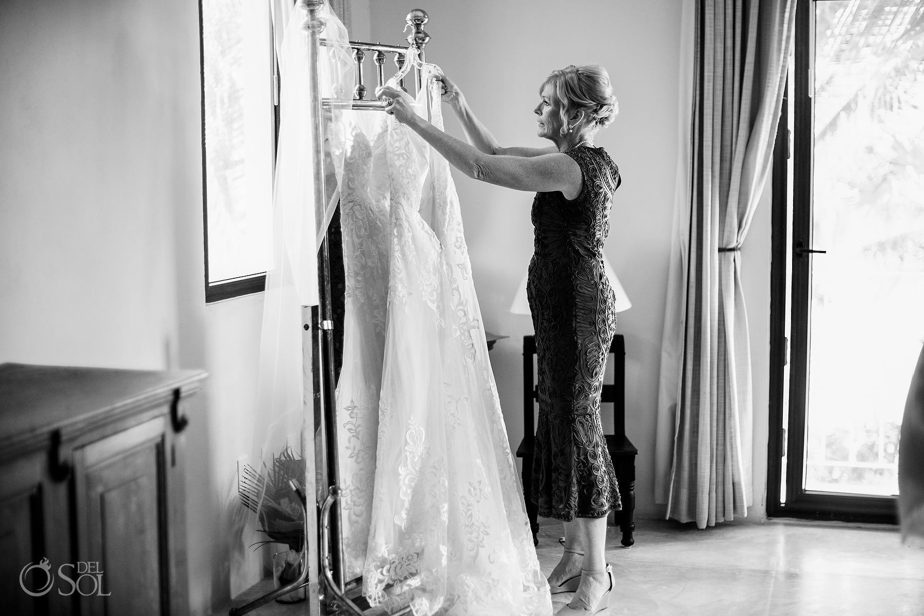 Black and White Documentary Photography Watters Wedding Dresses Bridal Gowns riviera maya villa wedding