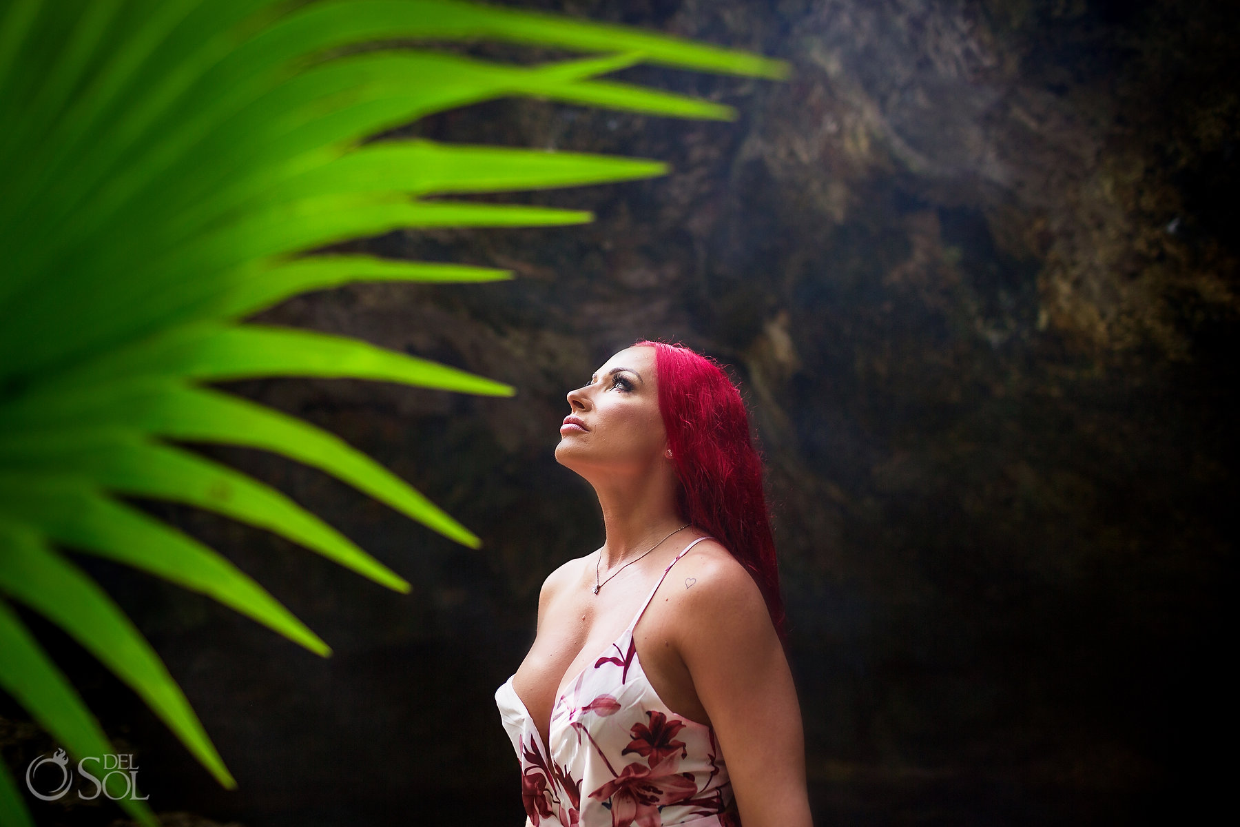 sensual girl riviera maya cenote photo session