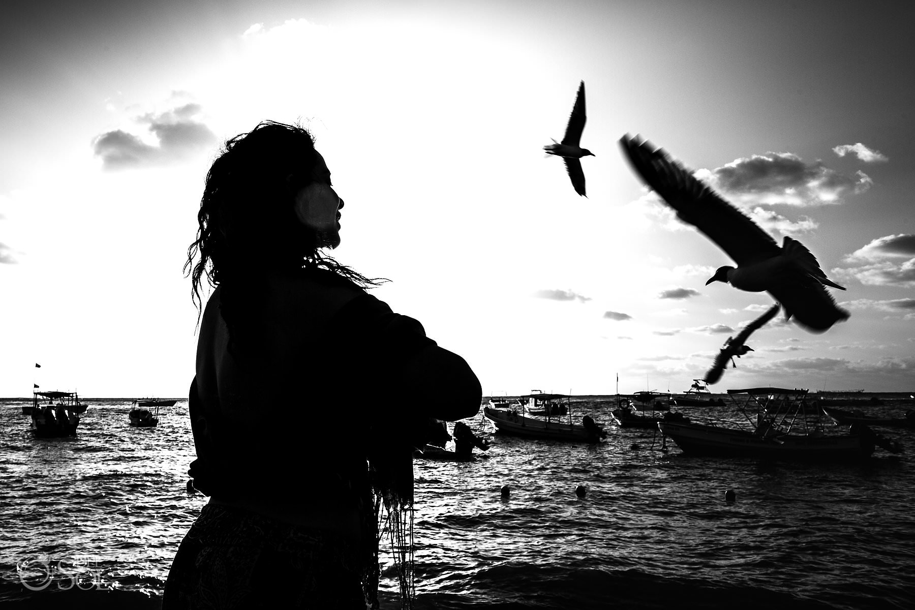 Woman silhouette with bird Riviera Maya Alternative Therapy Wings to Fly