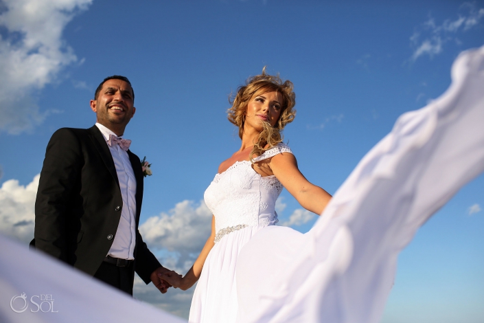 Swedish groom and polish bride photoshoot white long dress