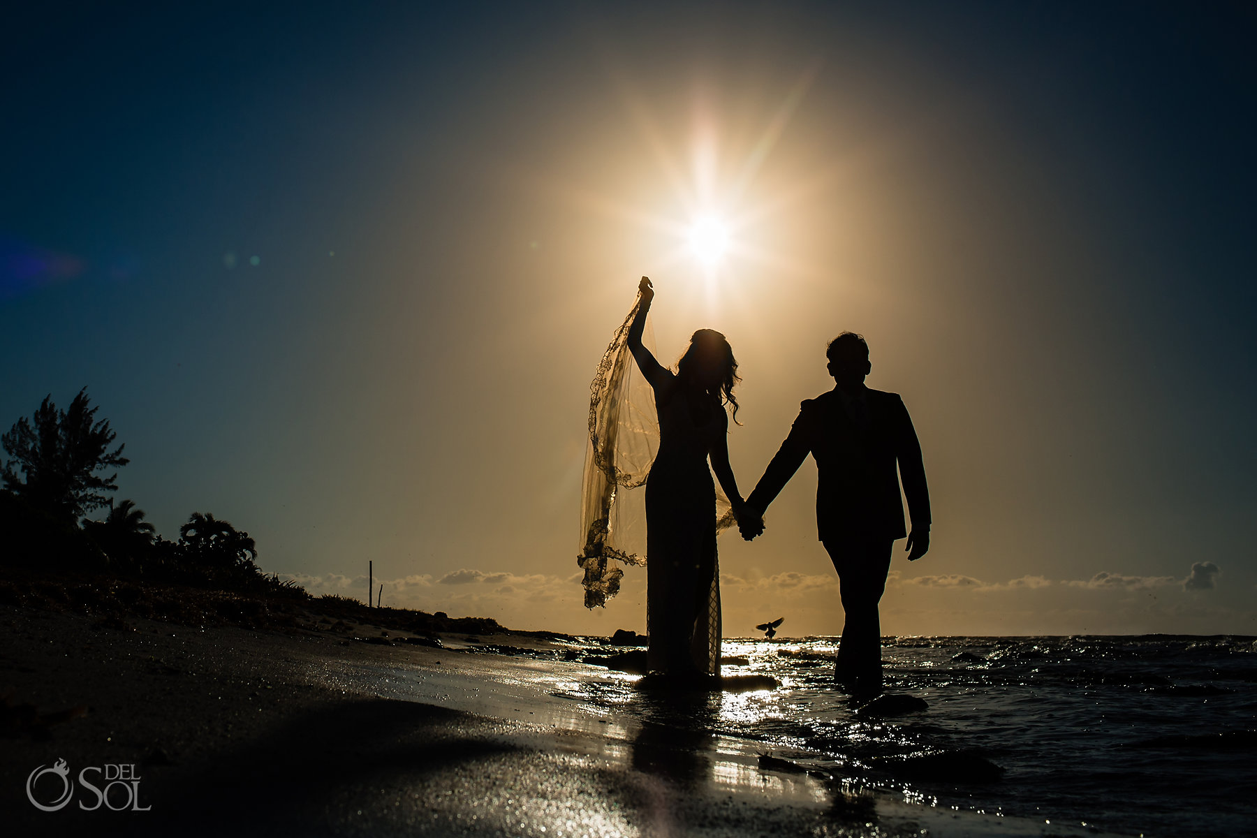 sunrise trash the dress Playa del Carmen, Mexico