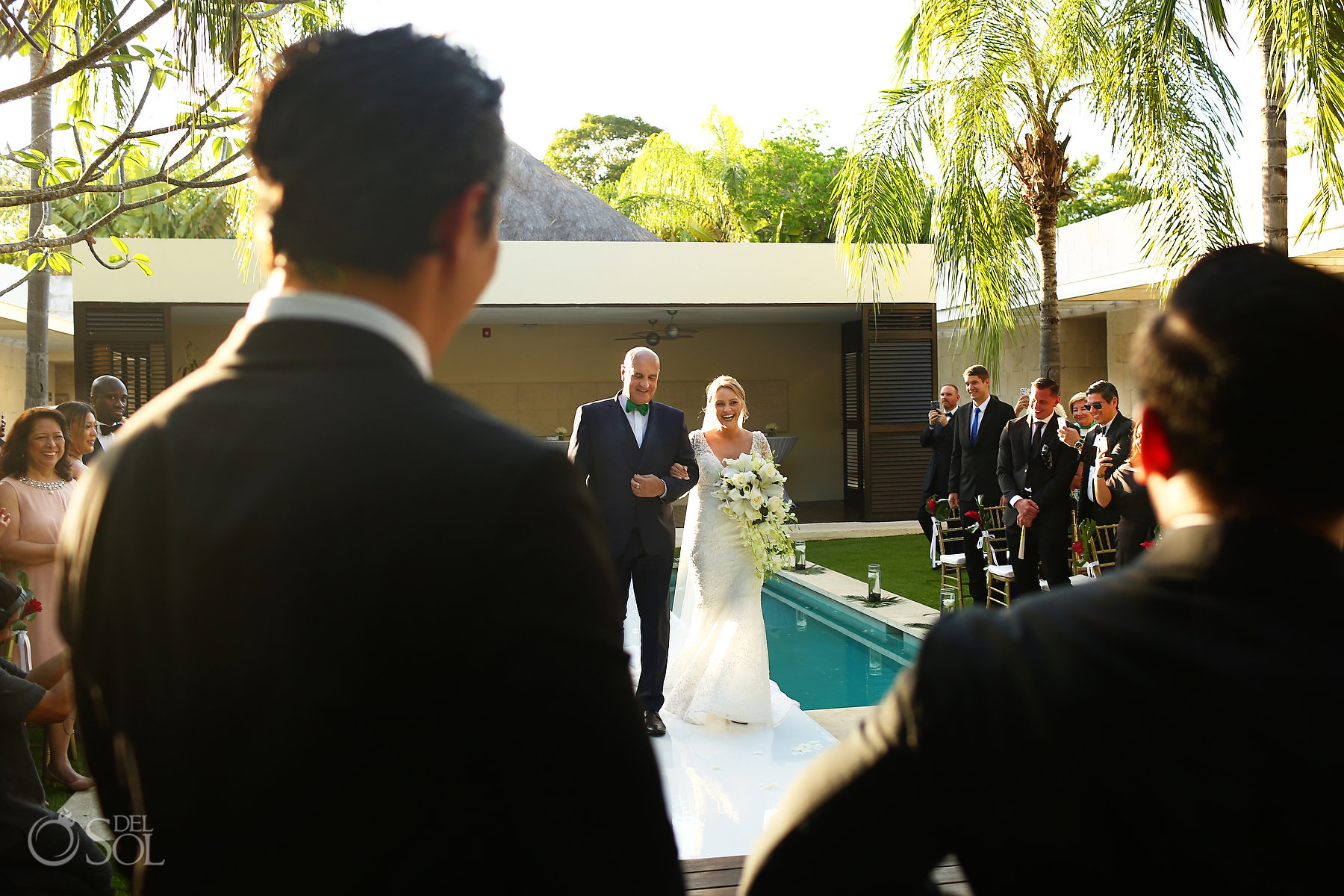 Bride entrance Blue Diamond Spa Wedding