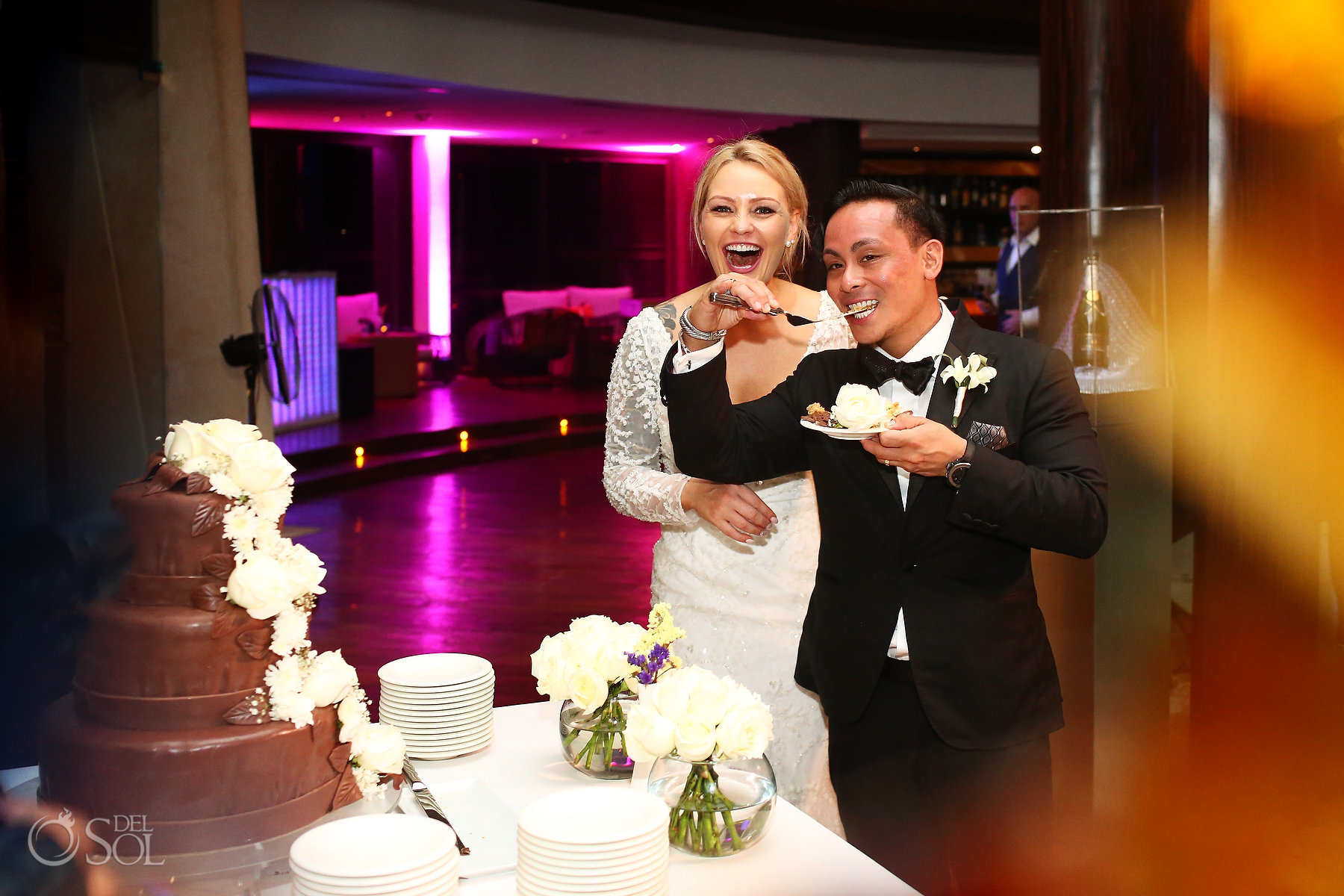 Wedding reception Cake Cutting Restaurant Ambar blue diamond luxury boutique hotel