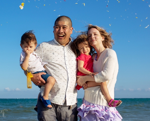 Playa del Carmen Family Vow Renewal Beach portraits