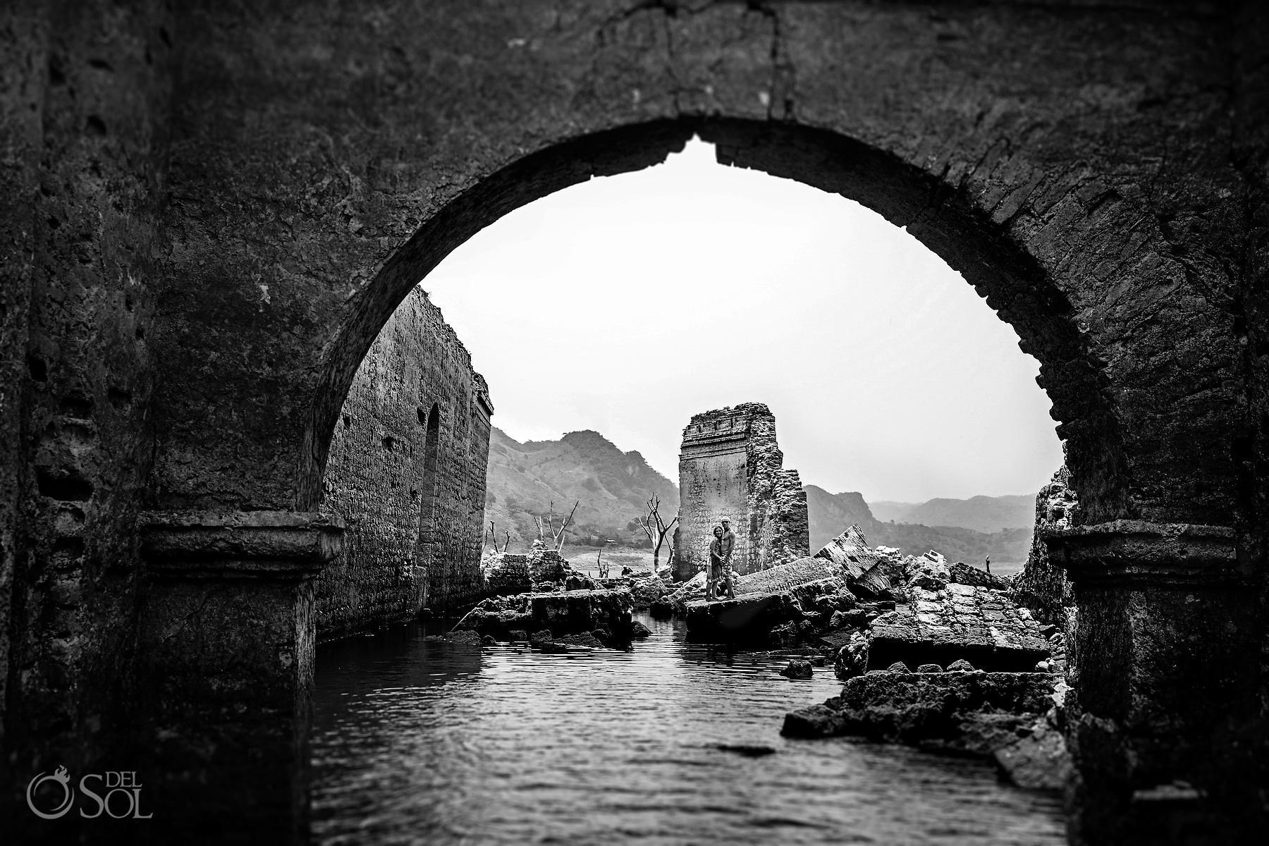 Epic Church in lake in chiapas 