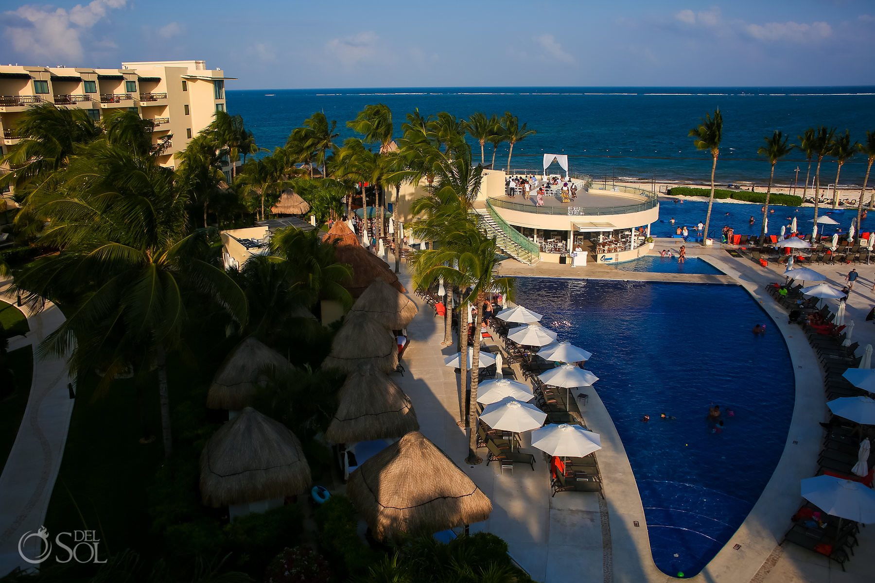 Dreams Riviera Cancun Oceana Rooftop Wedding venue location areal photo