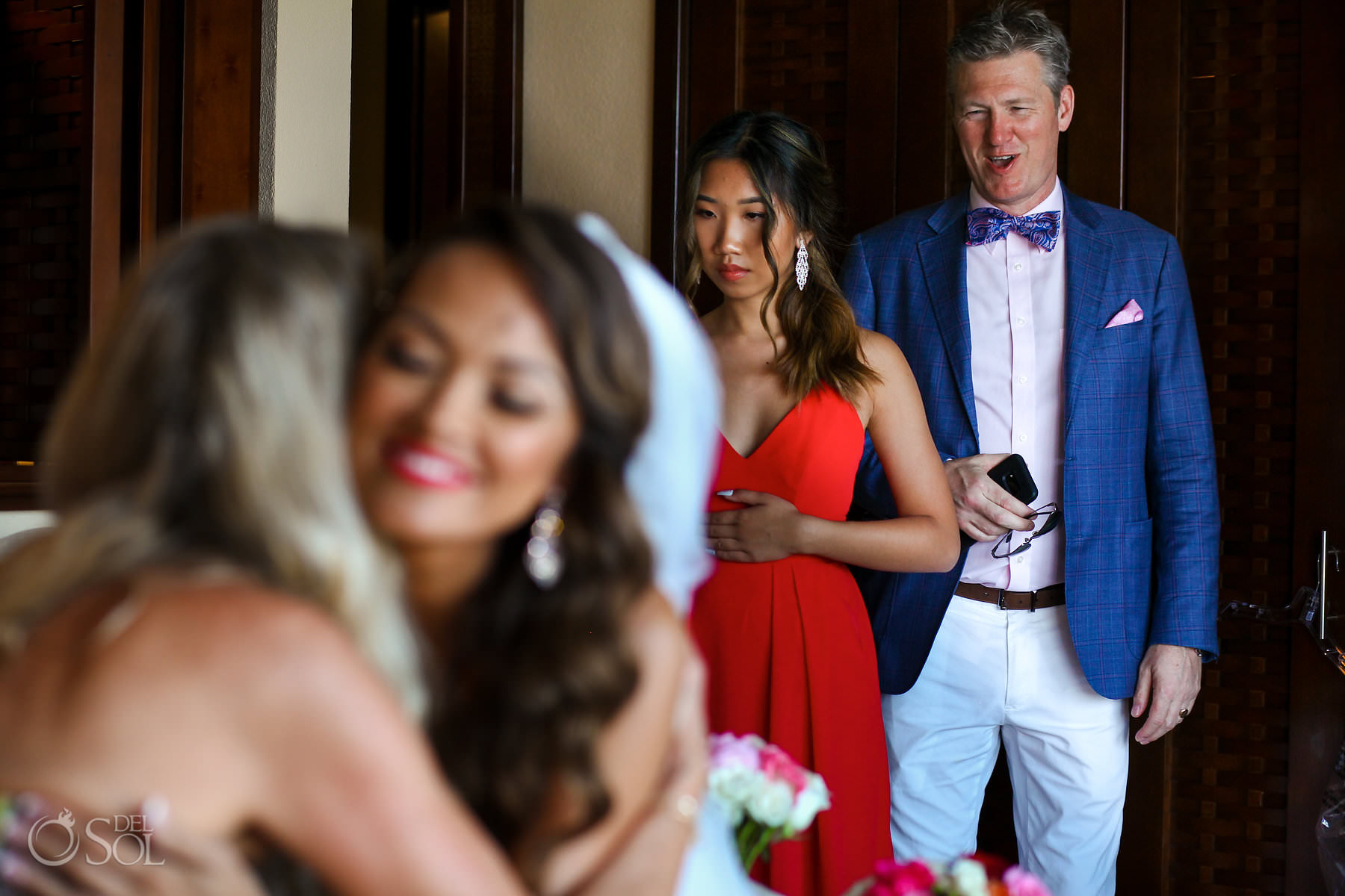 Candid Wedding photography bride getting ready Dreams Riviera Cancun Mexico