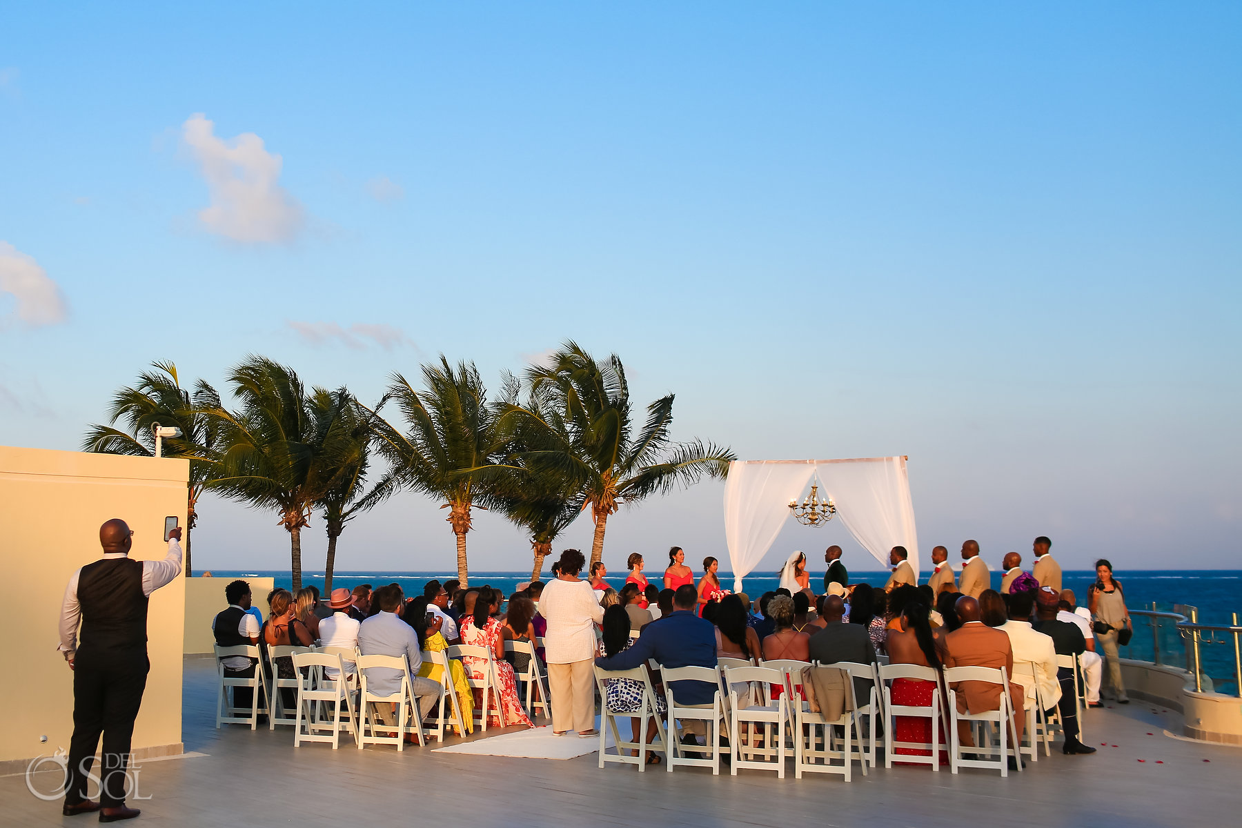 Dreams Riviera Cancun Oceana Rooftop Wedding Ceremony venue photo