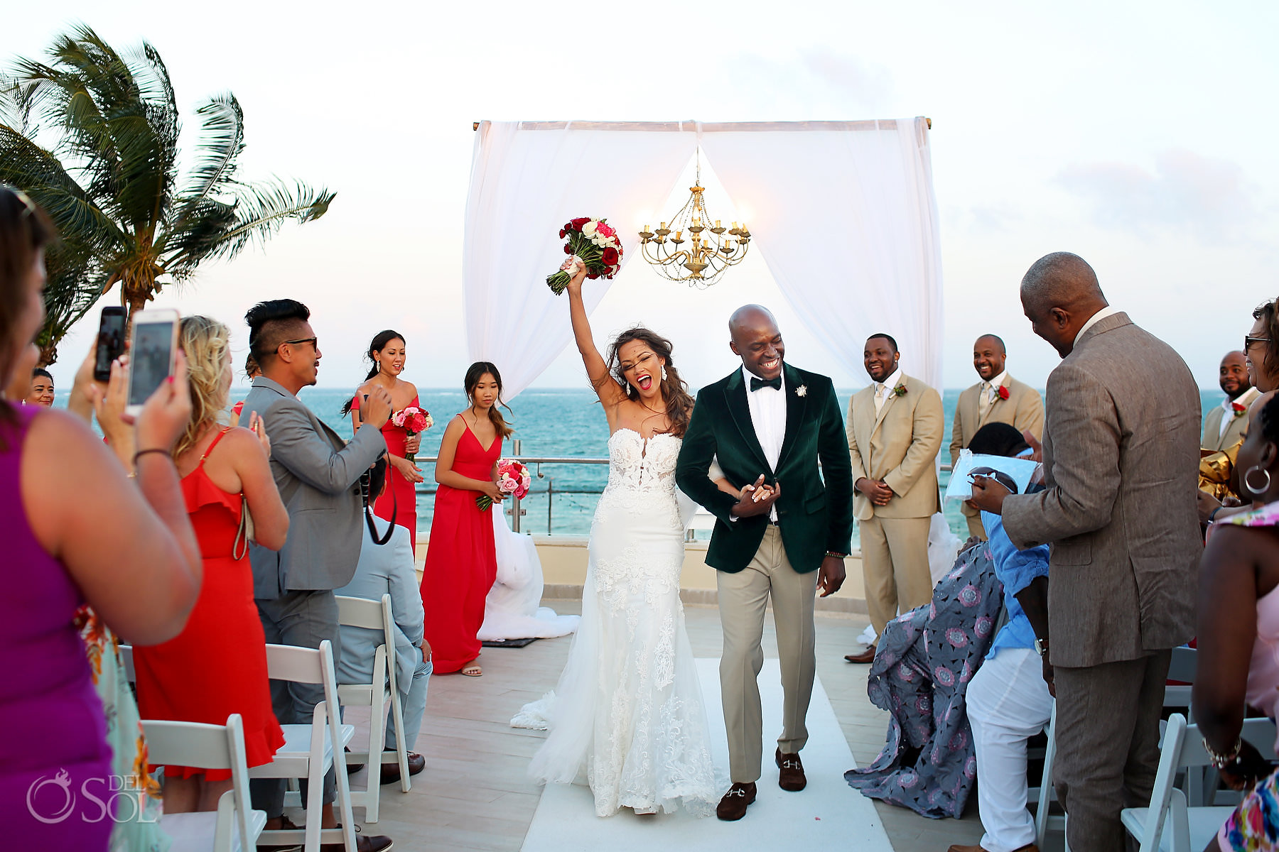 Dreams Riviera Cancun Oceana Rooftop Wedding photographs best riviera maya terrace locations