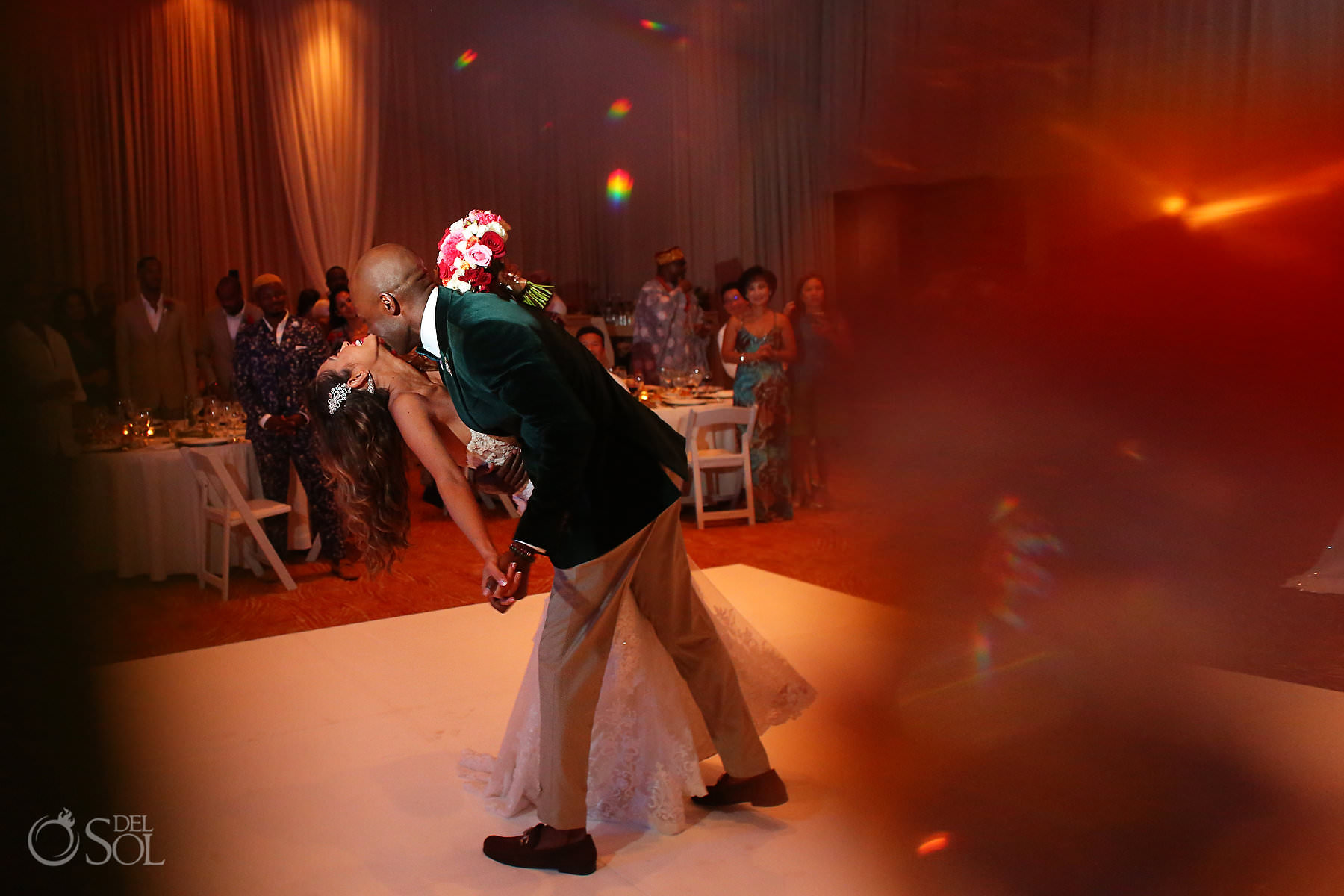 Dreams Riviera Cancun Ballroom wedding reception first dance