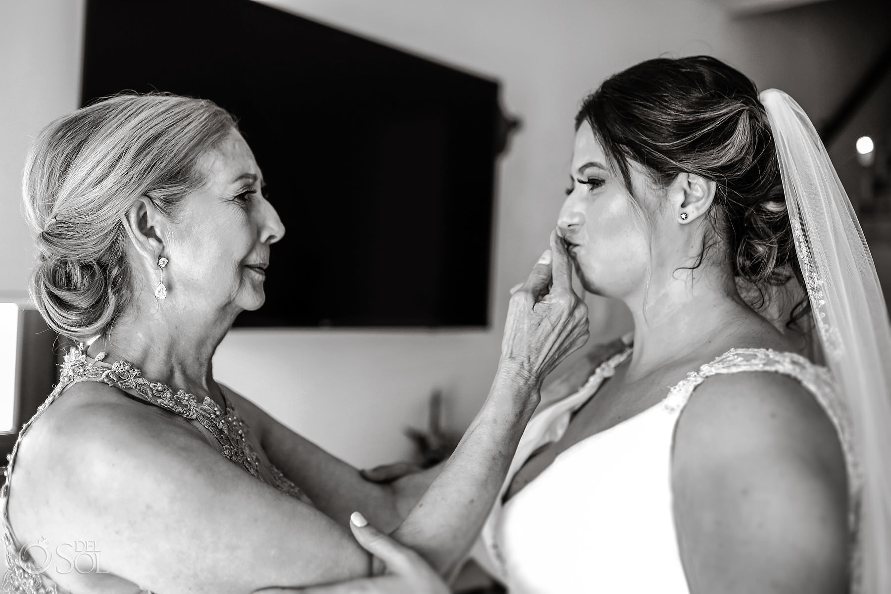 Mother blessing bride Akumal Bay Beach and Wellness Resort Wedding