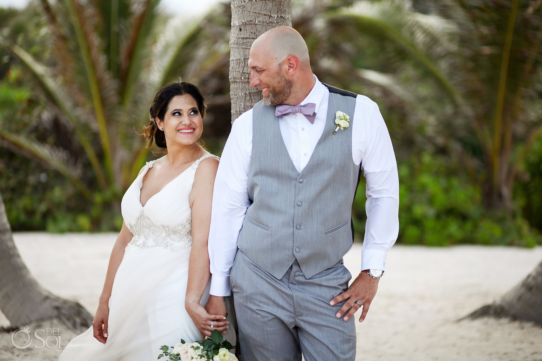 akumal bay beach and wellness resort wedding portraits