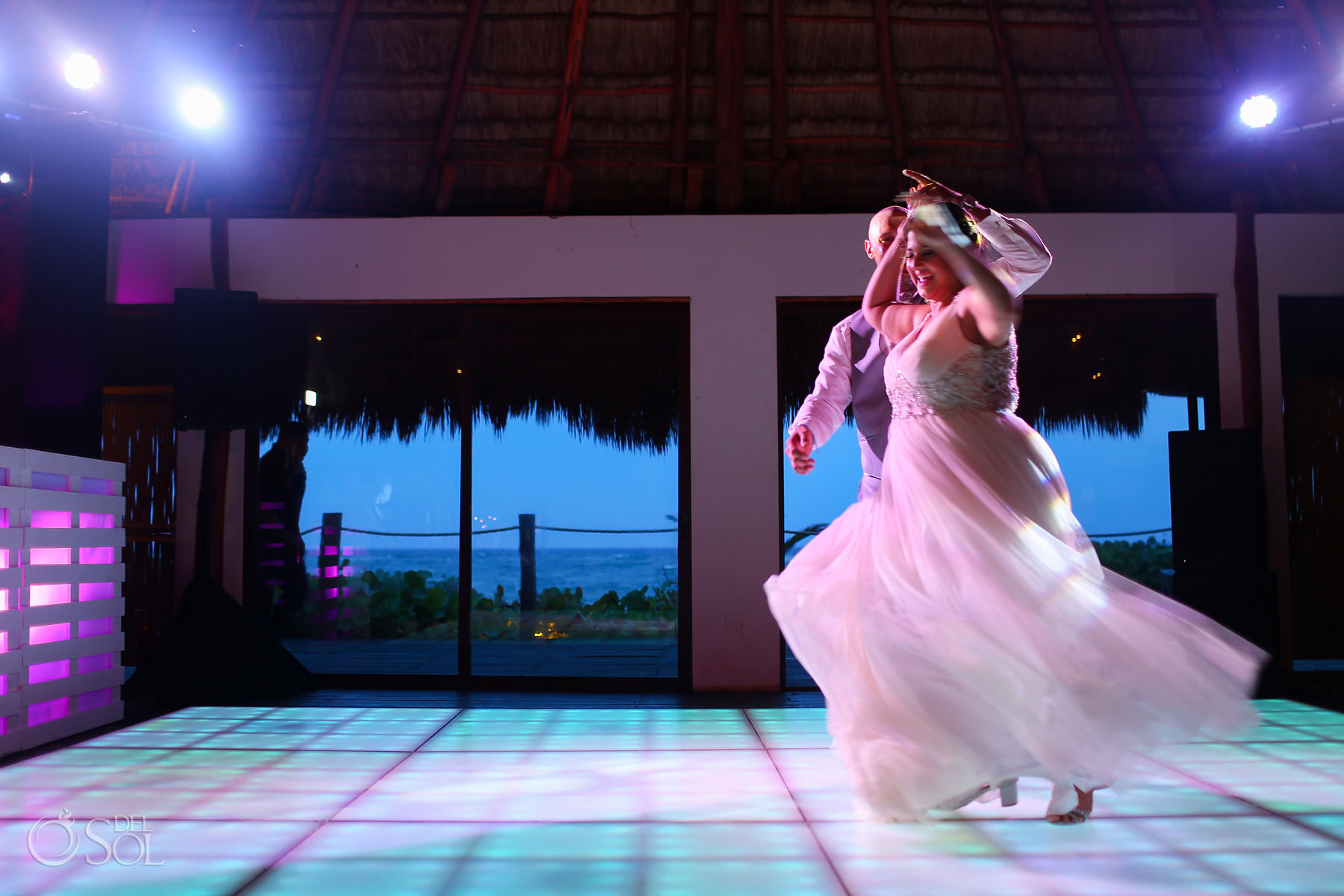 First Dance Labna Palapa akumal bay beach and wellness resort wedding reception