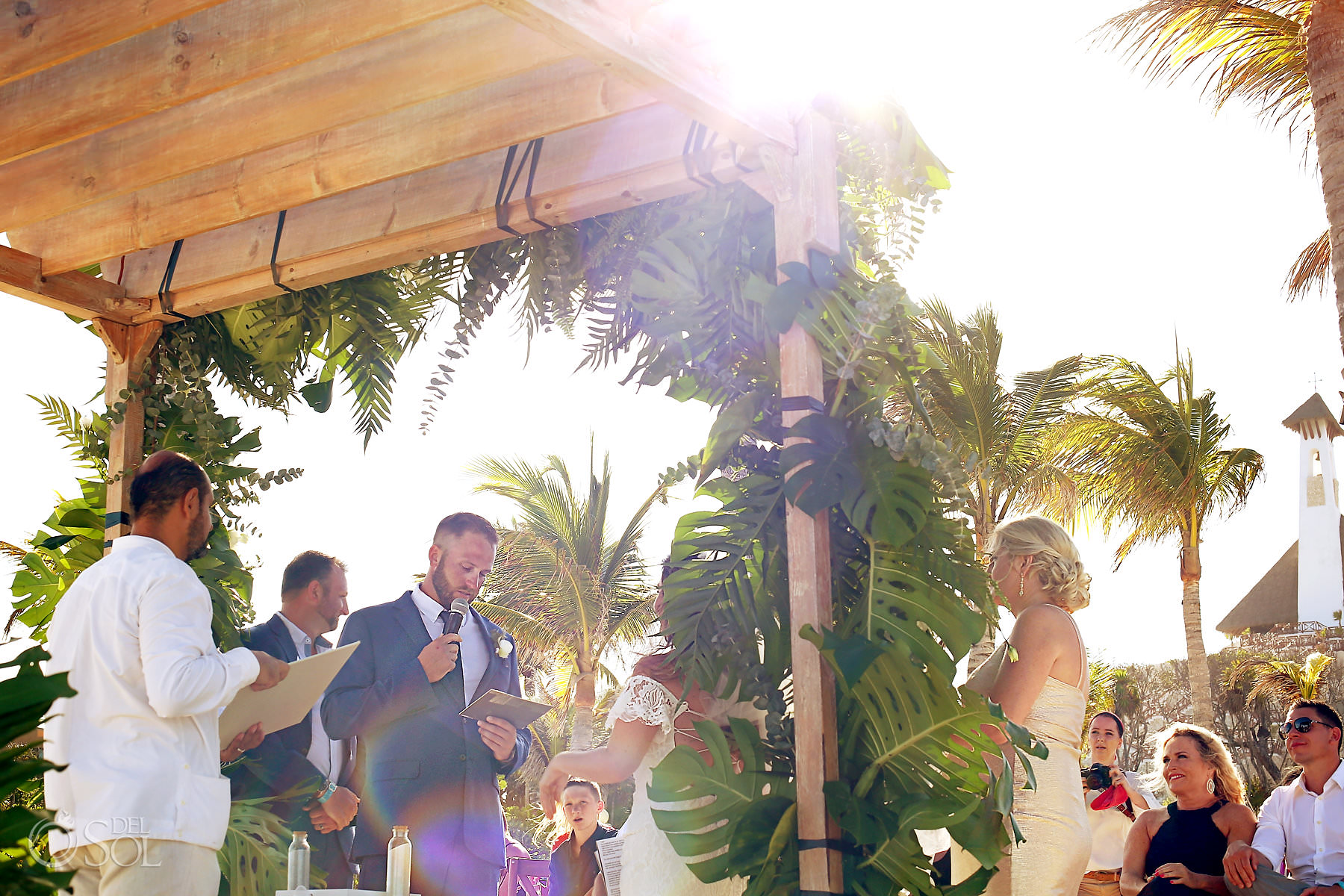 Beach wedding ceremony hotel Xcaret Mexico Playa del Carmen 