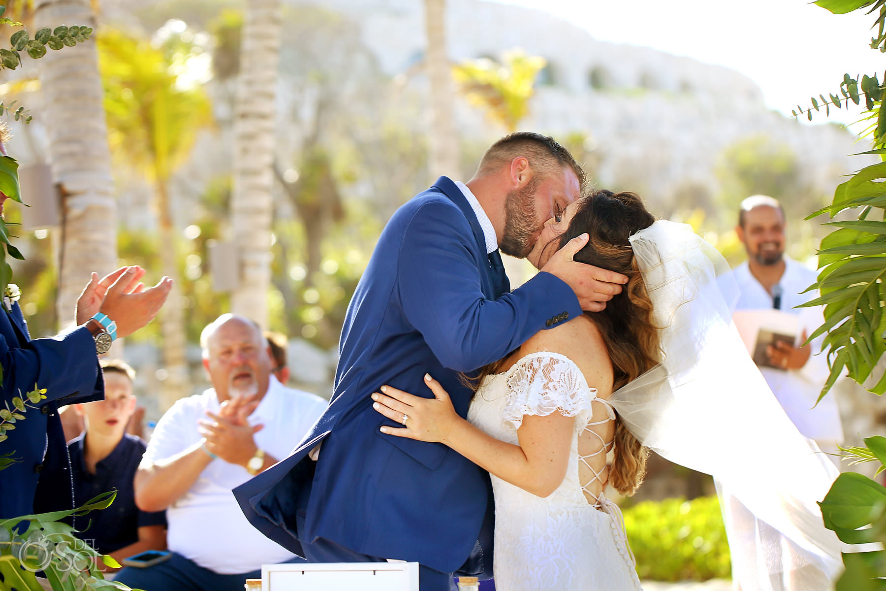 first kiss hotel Xcaret Mexico beach wedding Playa del Carmen