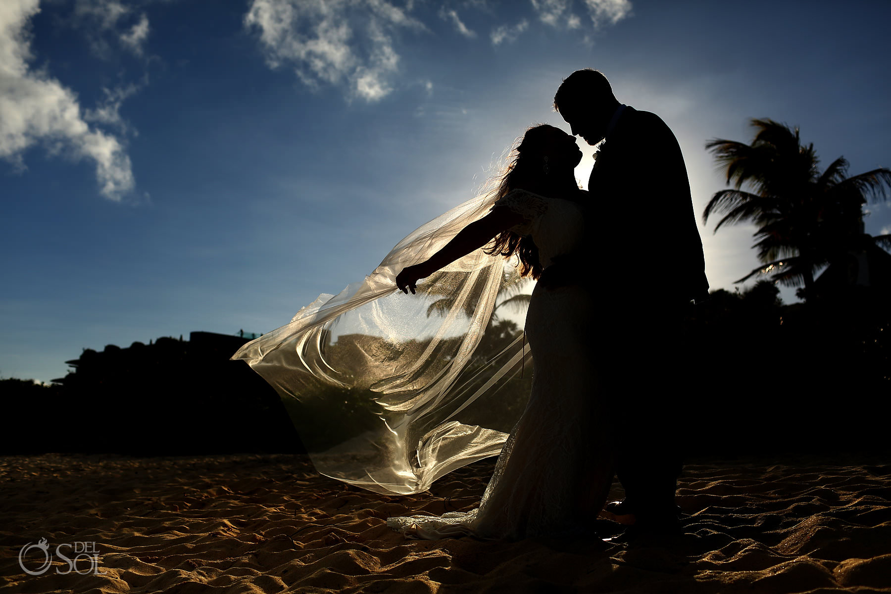 wedding portrait session Hotel Xcaret Mexico Riviera Maya