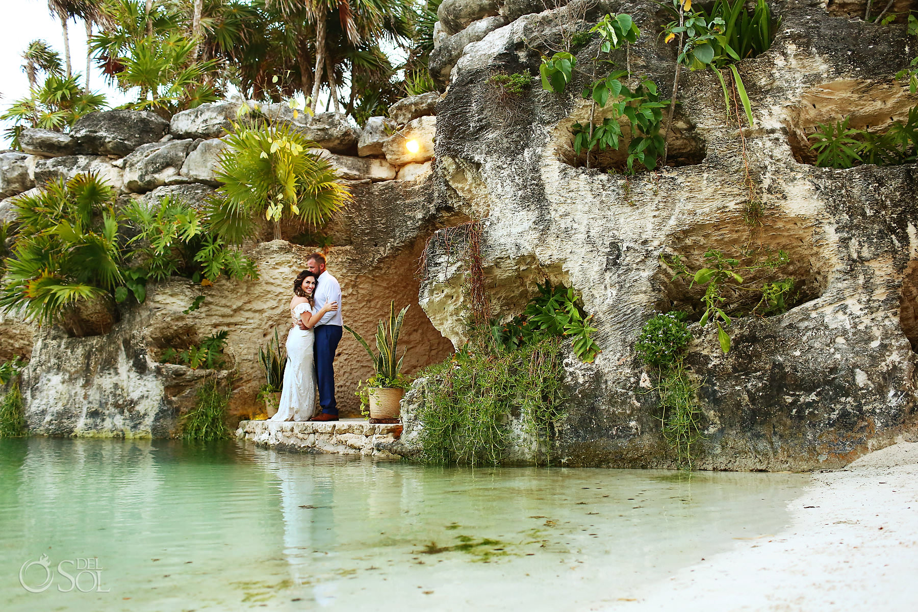 Hotel Xcaret Mexico Wedding reception location Cuevitas Caleta cave restaurant