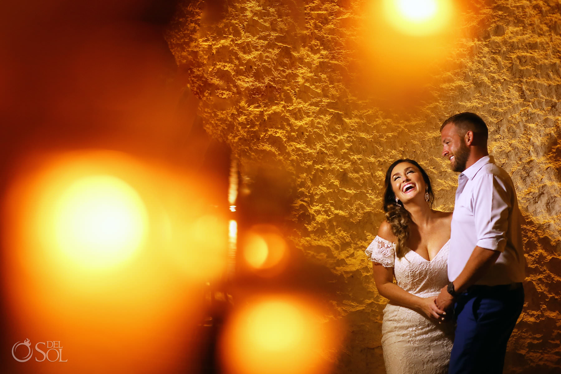 Wedding portrait Las Cuevas Hotel Xcaret Mexico