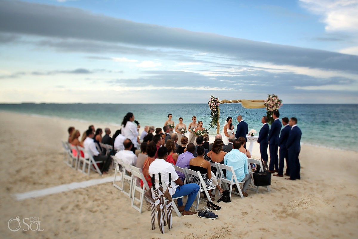Secrets Playa Mujeres beach wedding ceremony