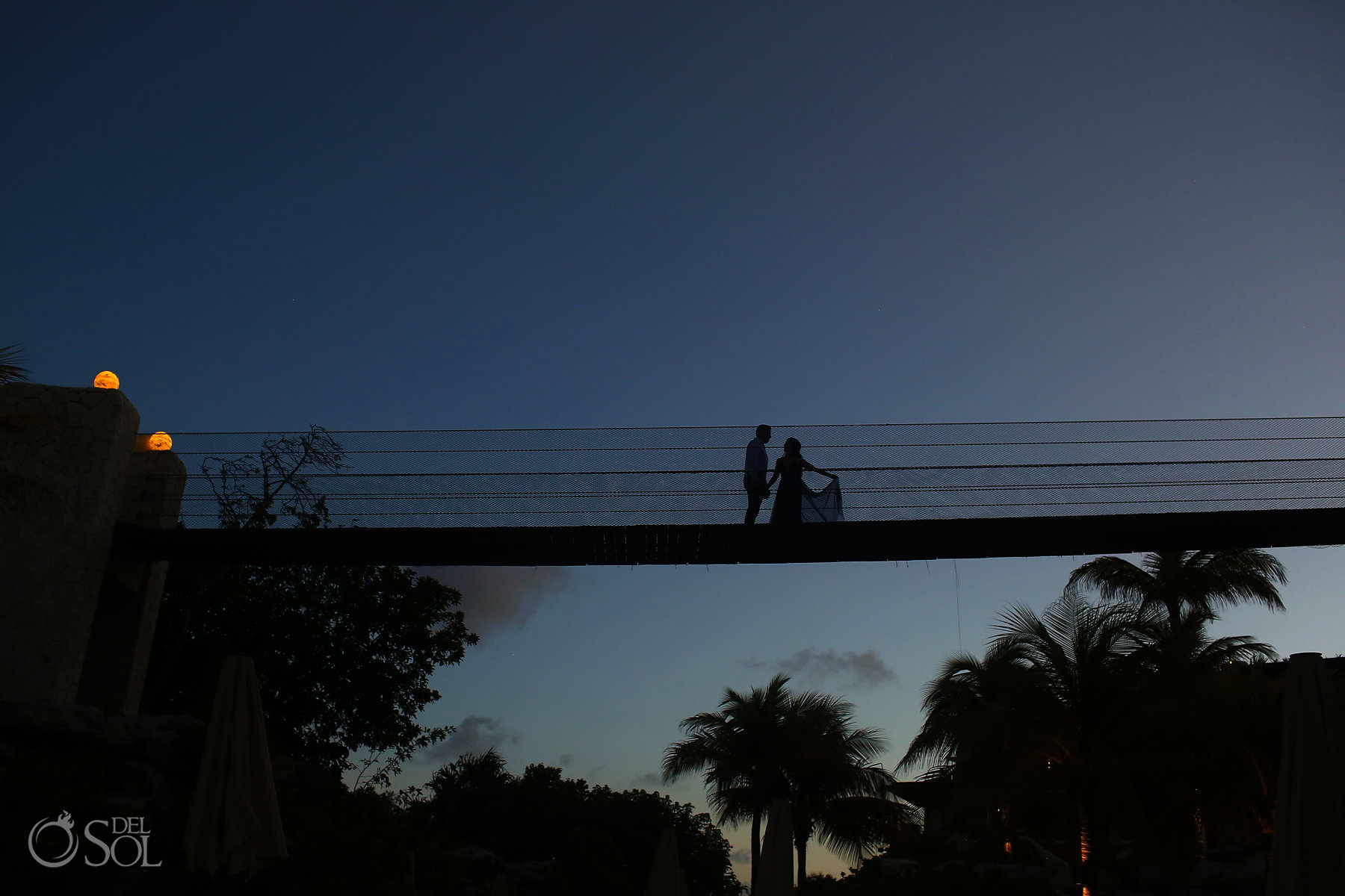 Hotel Xcaret Mexico suspension bridges 
