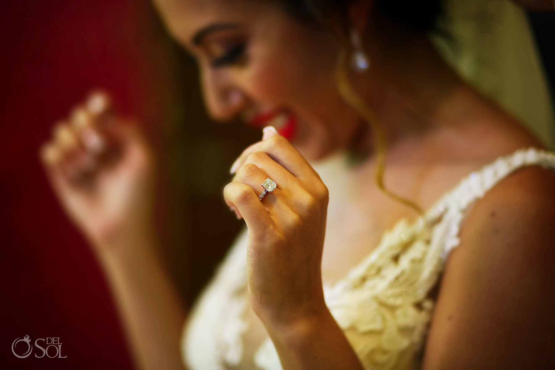 bride ring portrait