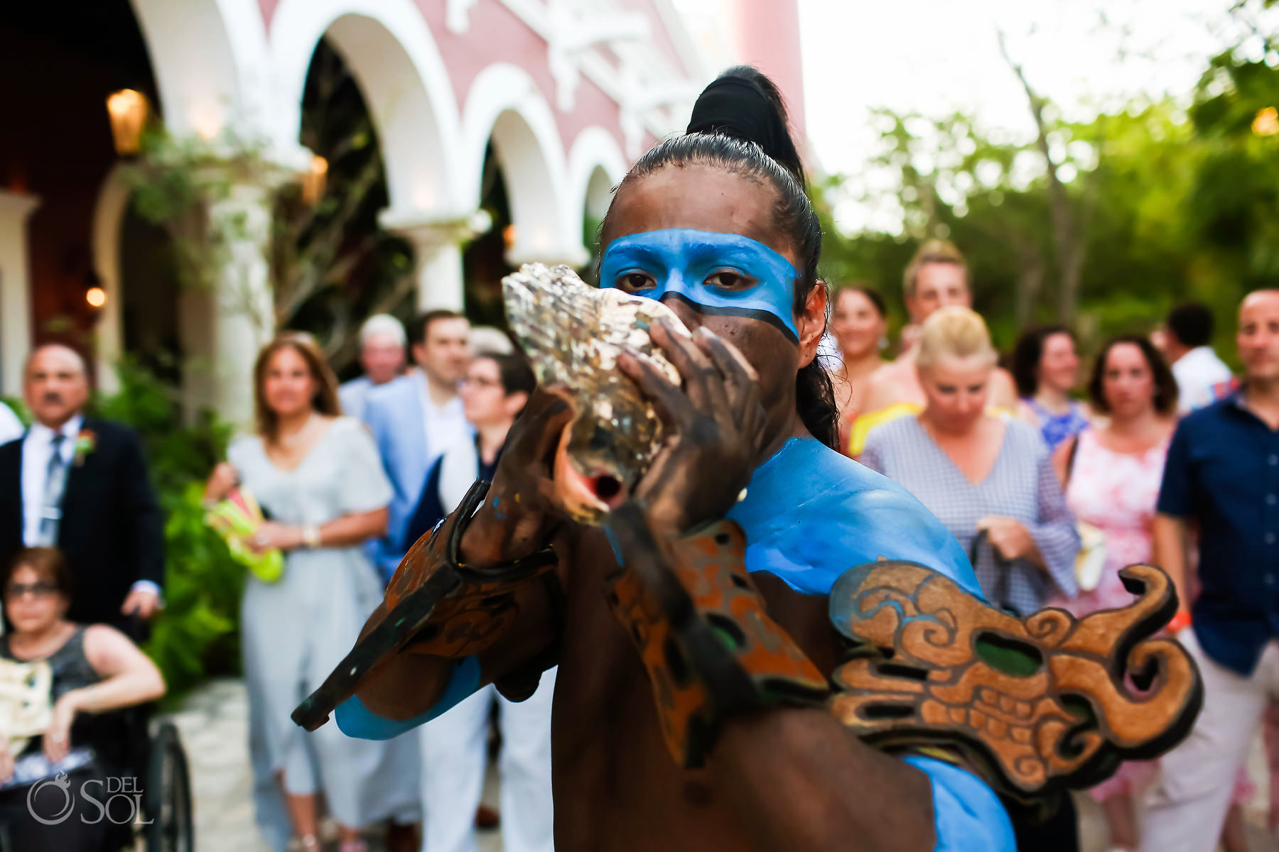 Xcaret Park destination wedding pre-hispanic dancers 